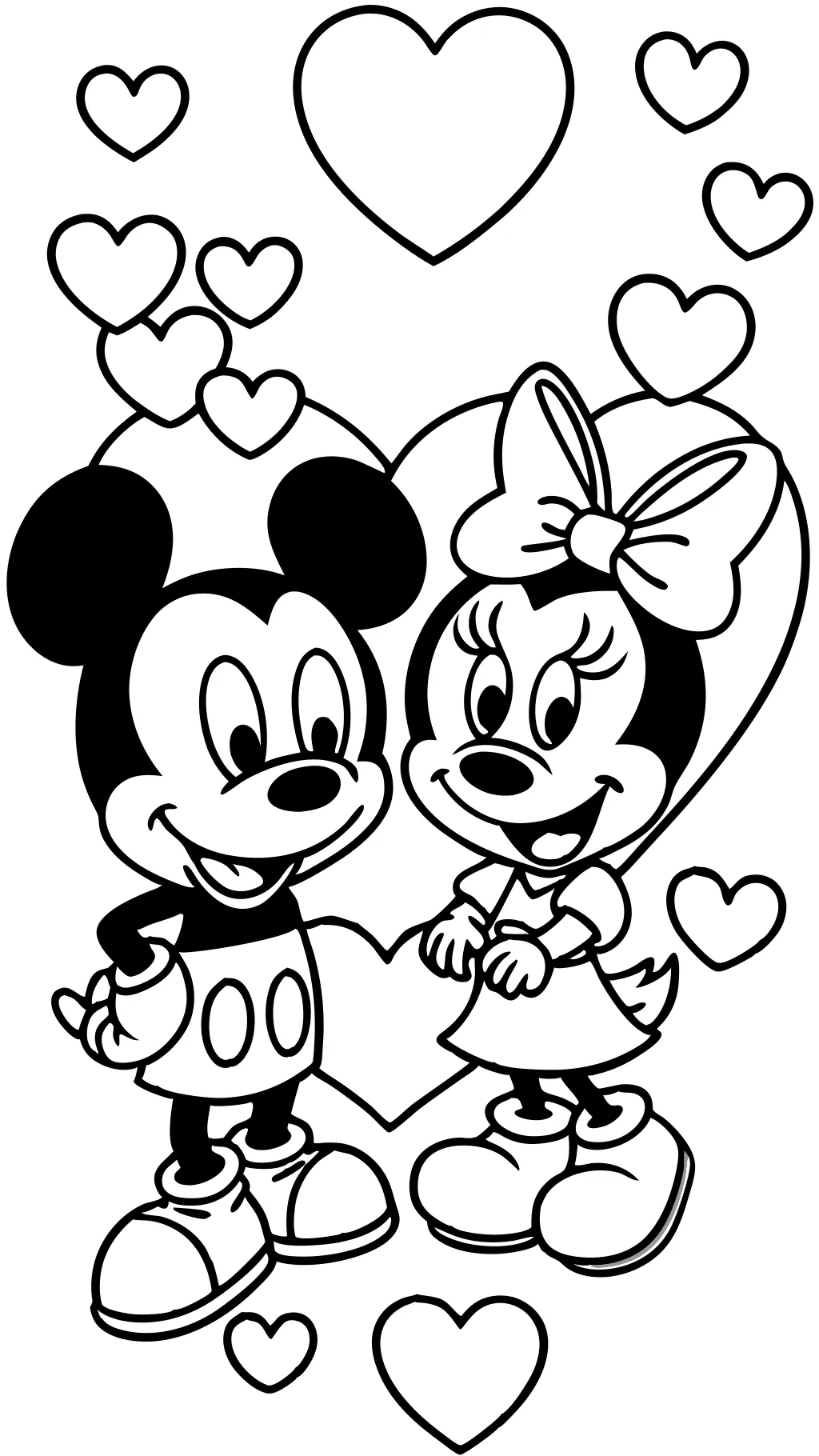 pages à colorier Disney Saint Valentin